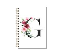 kdxpbpz Personalized Spiral Notebook Custom Gifts for Women Personalized Monogrammed Gift Cute Gifts for Teen Girls Initial Journaling Hardcover Notebook Journal 5.5 X 8.3 (G)