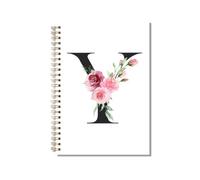 kdxpbpz Personalized Spiral Notebook Custom Gifts for Women Personalized Monogrammed Gift Cute Gifts for Teen Girls Initial Journaling Hardcover Notebook Journal 5.5 X 8.3 (Y)