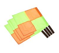 KDYVK Bandiera 'Arbitro, 4 Confezioni in Acciaio Inossidabile con Manico in Spugna for Calcio, Atletica e Campo Sportivo, Segnale di Comando Manuale, a Scacchi con Bordo(Green,2)