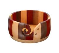 KDYVK Ciotola for Filati in Legno con Fori, Contenitore for lavori a Maglia Fatti a Mano, Contenitore for Filati e Uncinetto for Amanti del Lavoro a Maglia, 6,7"