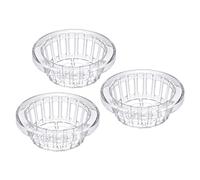 KDYVK Tazza in Rete da Giardino da 6 Pollici, Confezione da 3 cestini Rotondi in plastica con Fessure for piantare Fiori e Verdure in casa, Trasparenti(Blue,7.5 inch)