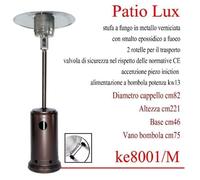 Ke grill ke8001/m stufa a fungo patio per esterni colore marrone a gas bombola t
