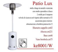 Ke grill ke8001/w stufa a fungo patio per esterni colore bianco a gas bombola tr