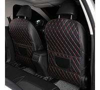 KEAAN 2 Pezzi Tappetino Anti-Calcio Sedile Posteriore per Volvo C40 XC40 XC60 XC90 S60 S90,Impermeabile Anti-Sporco Protezione Sedile Auto Schienale Pad,A/BlackRed