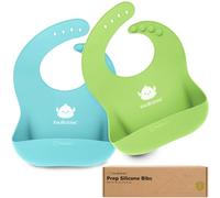 KeaBabies Bavaglini in Silicone Per Bambini - Bavaglino in Silicone impermeabile e Facile Da Pulire per neonati, bambini piccoli - Grande Tasca Per Alimenti - Set di Bavaglini Da Viaggio (Cloud Nine)