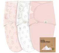 KeaBabies Confezione da 3 sacchi a pelo biologico per bambini da 0 a 3 mesi, sacco a pelo per neonati, panno per neonati, sacco a pelo per bambini, sacco a pelo per bambini (ABC Land Rose)