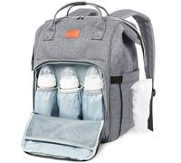 Zaino KeaBabies per pannolini - Borse da viaggio impermeabili multifunzione per mamma, papà, uomo, donna - Borse per pannolini - Tappetino per pannolini incluso (Grigio classico)