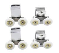 KEABATH Rulli per porta della doccia, in lega di zinco massiccio, diametro 23 mm, ruote doppie per doccia, doccia, parti di ricambio per schermo doccia, confezione da 2