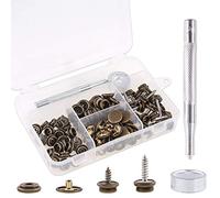 Keadic 120PCS acciaio inossidabile bottoni kit marine grade tela e tappezzeria barca di bottoni a pressione kit con pezzi, attrezzi per mobili tela barche - bronzo (40 set)