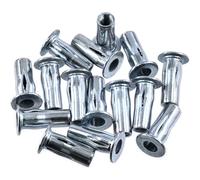 Keadic 15 pezzi M8 Multi Grip Rivetto Dadi Pre Bulbed Inserti filettati zincati a testa piatta scanalata Nutsert elementi di fissaggio per industria edile