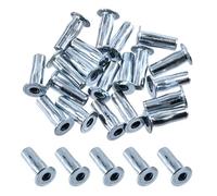 Keadic 20 pezzi M6 Multi Grip Rivetto Dadi Pre Bulbed Inserti filettati zincati a testa piatta scanalata Nutsert Elementi di fissaggio per industria edile