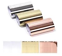 Keadic 2700 specchietti autoadesivi a mosaico, color oro, argento e oro rosa, in vero vetro quadrato, per fai da te, piastrelle a specchio da discoteca, per la realizzazione di piastrelle a specchio