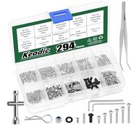 Keadic 294PCS RC Kit di viti RC Kit di riparazione Hardware Fasteners per auto camion