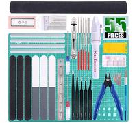 Keadic 55Pcs Professionale Modeler Strumenti di Base Craft Set Hobby Building Tools Kit Gunpla Tools Model Kit Modeler Strumenti di Base Set per Auto Model Building Riparazione e Fissaggio