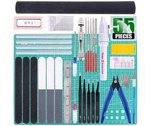 Keadic 55Pcs Professionale Modeler Strumenti di Base Craft Set Hobby Building Tools Kit Gunpla Tools Model Kit Modeler Strumenti di Base Set per Auto Model Building Riparazione e Fissaggio