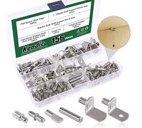 Keadic kit di 156 mollette da 5 mm, Perni Per Mensole Mensola Armadio 5mm,Pioli Supporti per Mensole,Perni per Mensole Mensola Armadio, Pioli di Supporto per Mensole Ripiani in Vetro, 6 Stili