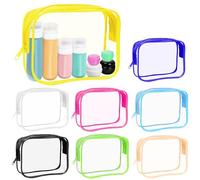 Keadic Sacchetti trasparenti per il trucco per organizzare articoli da toeletta, Trasparente, Medio, No