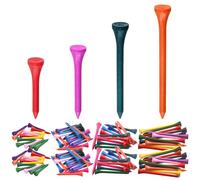 Keadic Set da 180 pezzi in legno, da 1-5/8", 3-1/4", 2-3/4", 2-1/8", Tall Golf Tees Bulk Reduce Side Spin e attrito per attività di golf, pratica, gioco (colore misto)