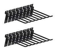 Keadic Set di 20 ganci da parete da 15,2 cm, resistenti a doghe da parete, ganci da appendere, per garage, negozi, vendita al dettaglio e organizzazione, colore: nero