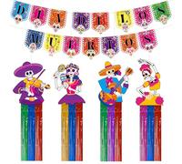 KEAGAN Decorazioni per il giorno dei morti, decorazioni da appendere Dia De Los Muertos, Halloween Sugar Skull Hanging Banner Decors per il giorno dei morti Halloween Party Home Outdoor Decor