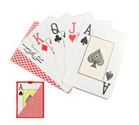 KEAIDUO Carte da gioco professionali impermeabili in plastica 100% | Carte da poker Texas Holdem ad alta capacità | 54 pezzi tra cui 2 jolly retro rosso
