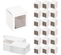 KeaJuidy 36 pezzi Confezioni Regalo per Tazze a Sublimazione Scatole trasparenti per bicchieri da 325 ml, 340 ml, 425 ml Tazze da caffè a sublimazione (Bianco)