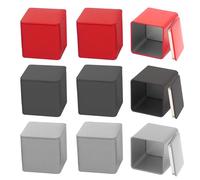 KeaJuidy 9 contenitori vuoti in metallo con coperchio, 6,5 x 6,5 x 7 cm, piccoli contenitori quadrati per caramelle di zucchero, spezie, tè sfuso, 3 colori