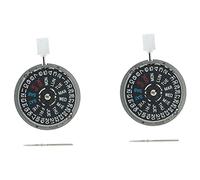 KEALBAUS 2X NH36 Inglese Data Settimana Automatica 3 Ore 3.8 Ore Orologio Movimento Meccanico Parti di Ricambio, Nero
