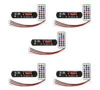 KEALBAUS 5X DC 5V 2X3W 6W Amplificatore Decoder Board Bluetooth V5.0 Auto Lettore MP3 Modulo di Registrazione USB FM AUX Radio per Altoparlante