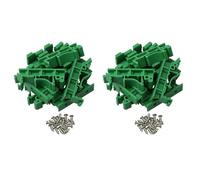 KEALBAUS 80 Pezzi DRG-01 PCB per DIN 35 su Rail Staffa Adattatore Circuito Stampato Supporto Clip di Trasporto Connettori