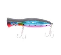 KEALLANS 1 pz Popper de pesca a occhi 3D con ganci appuntiti 12 cm 42 g di tovaglia d'acqua artificiale in plastica morbida isca attrezzatura da pesca blu