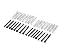 KEALLANS 16 pezzi M2.5X32MM Pick-up per chitarra elettrica di Humbucker e regolazione 'altezza e molla, passo 0,4 mm, colore: nero