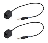 KEALLANS 2 pezzi 3,5 mm Jack a RJ9 4P4C Adattatore Convertitore di prolunga Filo per