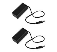 KEALLANS 2 x DC 9 V PP3 di supporto per batteria, per filo acceso/off, coperchio 'interruttore + spina 2,1 mm