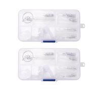 KEALLANS 2 x Occhiali Ottici Kit di Riparazione di Occhiali di Riparazione Scatola A Strumenti Occhiali da Sole Dado Nose Pad Assortimento Set
