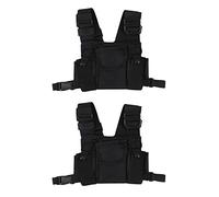 KEALLANS 2 x Radio Walkie Talkie Tasca toracica Imbracatura Pacchetto Custodia Due W