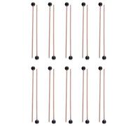KEALLANS 20 Pezzi nel Gomma Morbida Testa Bastoni Manico nel Legno Campana Bacchette per Glockenspiel Xilofono Campana Strumenti Musicali Parti Nero