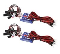 KEALLANS 2X 12 LED Kit di Illuminazione Freno SterzoSimulazione Flash Lightper 1/10 Modellini Auto Yokomo AXIAL