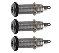 KEALLANS 3pezzi 1/4 Pollici Cromo Cilindro Encastro Jack per Basso Elettrico