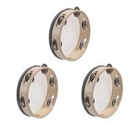 KEALLANS 3X 7 Pollici Musicale Tamborine Drum Round Percussion Gift per KTV Party