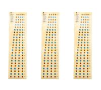 KEALLANS 3X Chitarra Fretboard Nota Decalcomanie Della Tastiera Mappa Sticker per Principianti Fit 4 Stringhe Chitarra Basso (Basso-Multicolore)