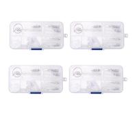 KEALLANS 4 x Occhiali Ottici Kit di Riparazione di Occhiali di Riparazione Scatola A Strumenti Occhiali da Sole Dado Nose Pad Assortimento Set