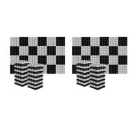 KEALLANS 48 Pezzi 25X25X5Cm Studio Acustico Schiuma Insonorizzata Piramide Isolamento Acustico di Trattamento Assorbimento Acustico Nero + Grigio