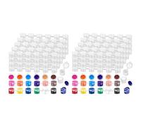 KEALLANS 480 pz - Vaso per pittura vuota 40 strisce di stoccaggio per contenitori di pittura acrilica mini con coperchi per pittura artistica e 3ml