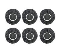 KEALLANS 6 pezzi cuffia da doccia impermeabile per la casa, cuffia da bagno, set di capelli cuffia doccia impermeabile per hotel (nero)