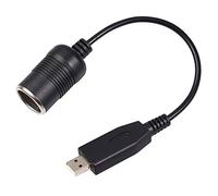KEALLANS Adattatore convertitore controller cablato porta USB a presa accendisigari 12 V di alimentazione per batteria esterna