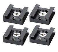KEALLANS Adattatore in Alluminio per Montatura Fredda Calda con Filettatura 1/4 per Flash per Gabbia della Macchina Fotografica (4 Pz)