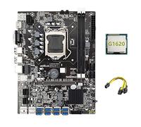 KEALLANS B75 ETH - Scheda madre Mini 8XPCIE adattatore USB + G1620 CPU + 6Pin a Dual 8Pin LGA1155 MSATA B75 USB Minatore scheda madre