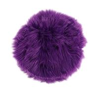 KEALLANS Finta pelle di pecora in lana Tappeto 30 x 30 cm Moquette Soft Longhair Decorative Cuscino per sedia Canape Stuoia (Viola rotondo)