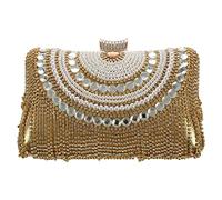 KEALLANS Rhinestones Di Sera Della Borsa Del Messaggero Della Spalla Della Catena Sera Del Metallo Delle Di Sera Del Diamante Della Frizione Nappa Per La Borsa Di Nozze